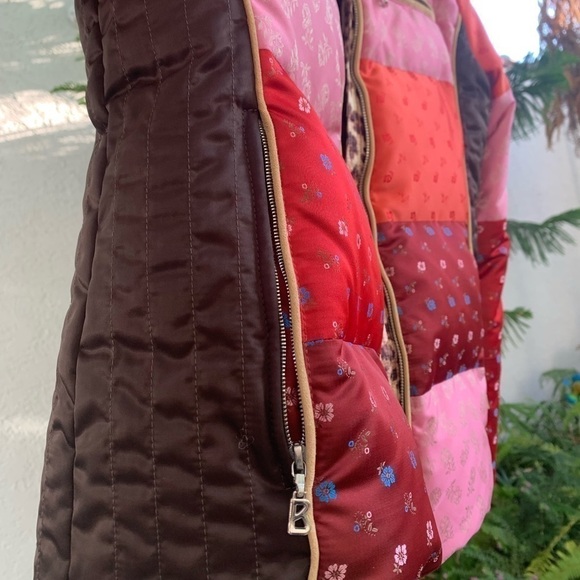 Bogner x Goan Thylmann Quilted Floral Patchwork & Leopard Print Goose Down Coat - Picture 6 of 16